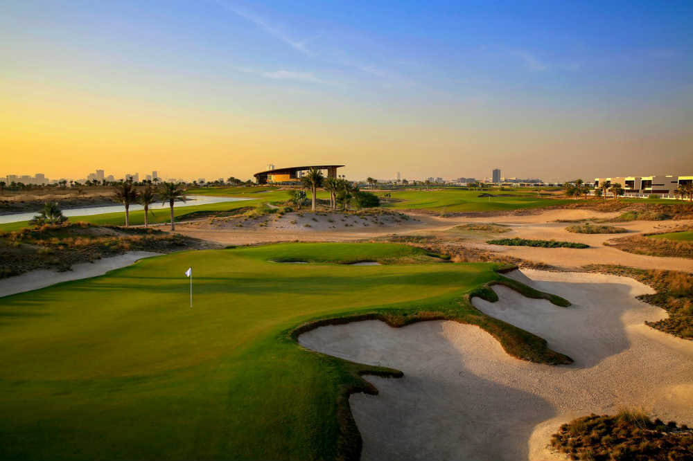 Faiways et green Trump International golf à Dubai aux Emirats Arabes Unis