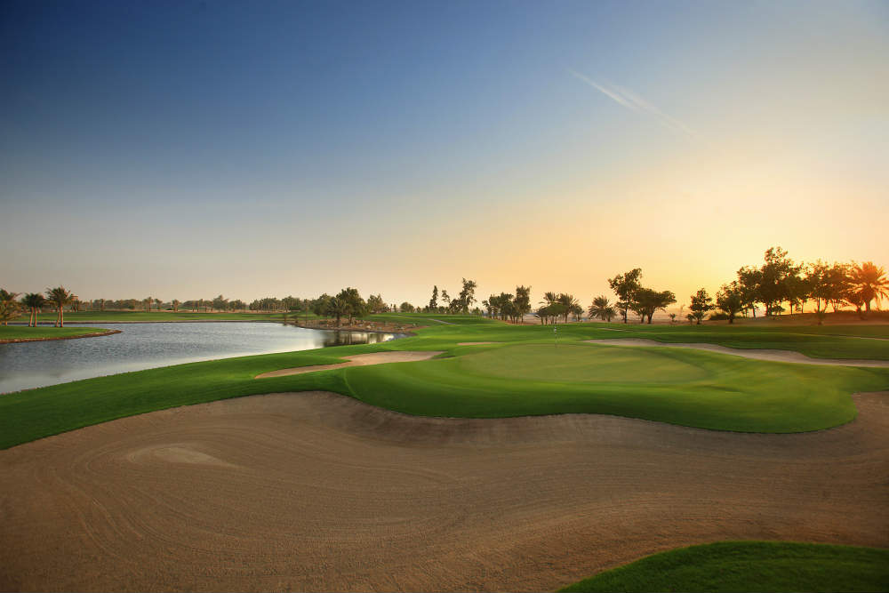 Green sur le golf Abu Ahabi National aux Emirats Arabes Unis